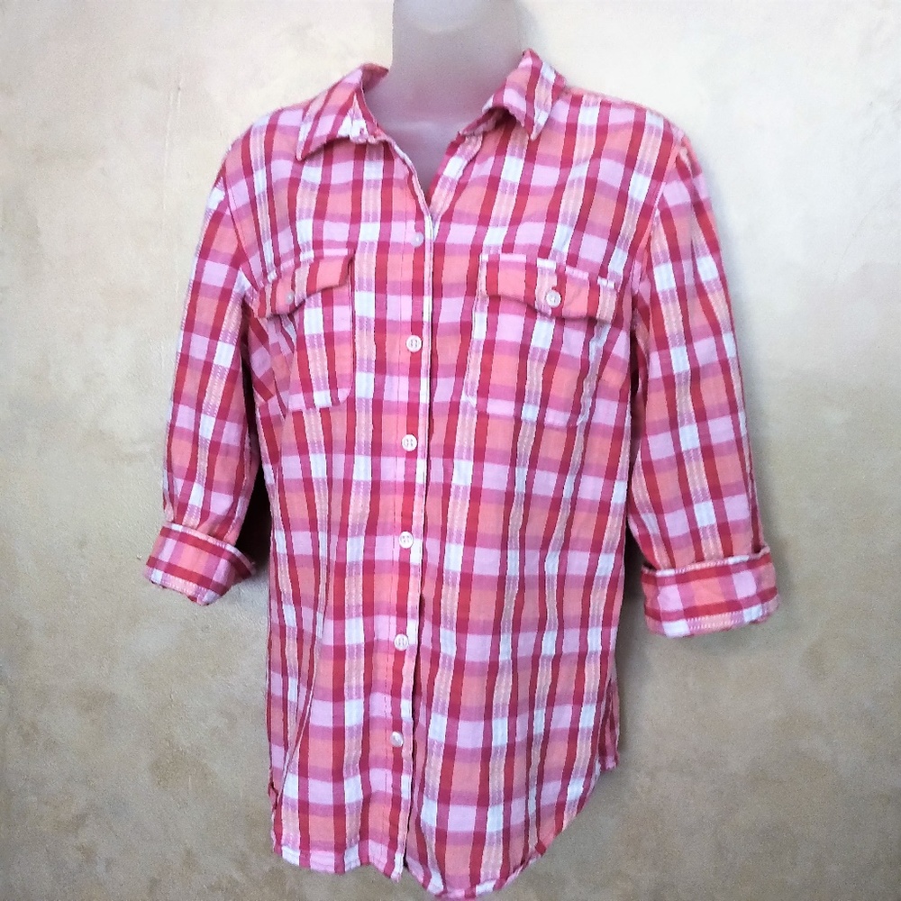 Croft & Barrow 100% Cotton Blouse Like New L